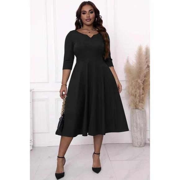 Mini Dress Fit Flare Plus Size Dress Unique Vintage Sparkle Fit Flare Midi Dress Stretch A- Mini Dress Fit Flare Plus Size Dress Unique Vintage Sparkle Fit Flare Midi Dress Stretch A-